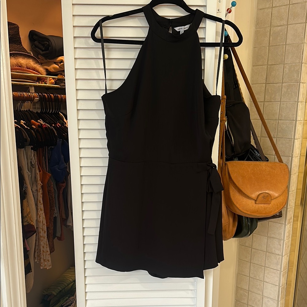 Naked Zebra Black Mini Romper